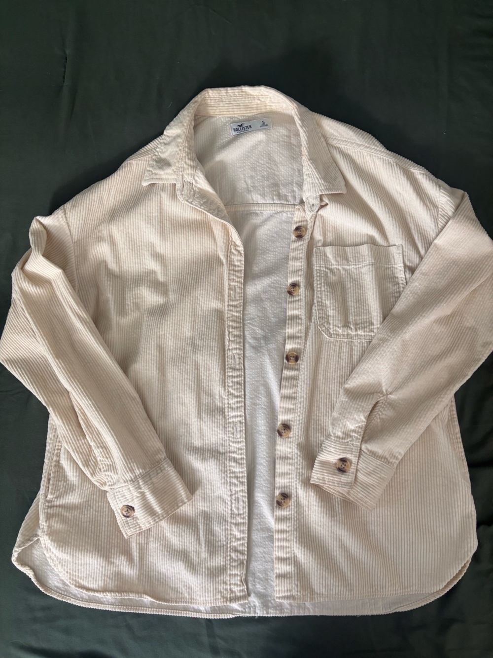 Hollister Womens Button Up Corduroy Shirt